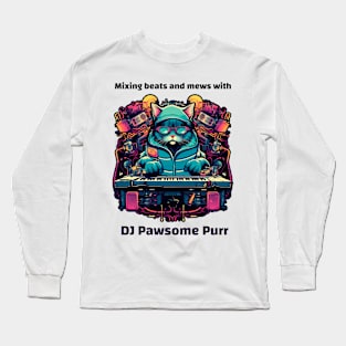 Cute DJ Pawsome Purr Light Long Sleeve T-Shirt